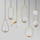 Axyaa Metal Pendant Lights Glass Ball Nordic Decor Hanging Lamp