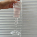 Axyaa Ribbed Glass Goblet & Flutes Set for Elegant Occasions