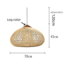 Axyaa Rattan Pendant Lamp: Vintage Handmade LED Lighting for Kitchen, Dining Room
