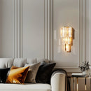 Axyaa Nordic Crystal Three-Layer Wall Lamp for Bedroom and Living Room