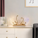 Axyaa Crystal Swan LED Desk Lamp - Elegant Home Decor Light