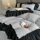 Axyaa Monet Jacquard Lace Craft Four-Piece Sheet Set
