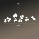 Axyaa Nordic Bean Molecular Chandelier - Modern LED Branch Lamp for Living Room & Restaurant