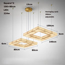 Axyaa Marble Series LED Chandelier Pendant Light - Alabaster Hanging Lamp