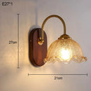 Axyaa Nordic Glass Flower Wall Lamp - Simple Retro Style for Living Room and Bedroom