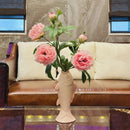 Axyaa Pink Carp Ceramic Vase: Simulated Fish Statue for Home Decoration