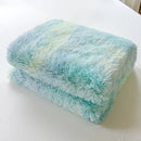 Axyaa Plush Velvet Blanket: Colorful Dyed Warm Bed Cover, Winter Home Decor