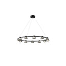Axyaa Glass Dining Table Chandelier: Modern Minimalist Design, Easy Installation, Rounded Shape