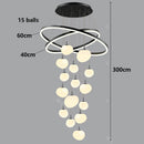 Axyaa Modern LED Staircase Chandeliers for Living Room - Indoor Hanging Light