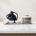 Axyaa Portable KungFu Tea Set: Pot, 3 Cups, Filter; Outdoor, Travel, Business, Camping