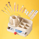 Axyaa 360 Rotating Makeup Organizer & Brush Holder - Large Capacity Vanity Storage