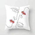 Axyaa Abstract Art Couple Portrait Pillow Cover 45X45CM