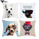 Axyaa Cute Dog Pillowcase | Cartoon Animal Square Cushion for Girls Room