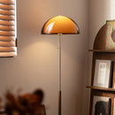 Axyaa Dark Brown Acrylic Floor Lamp for Elegant Living Spaces