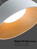 Axyaa Modern Wood Grain Chandelier for Dining Room and Bedroom