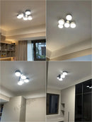 Axyaa Nordic Black White LED Ceiling Light for Home Living Room Bedroom Lighting