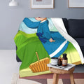 Heidi Alps Fleece Blanket Soft Cozy Throw Bedding for Sofa by Axyaa