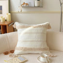 Axyaa Light Luxury Woven Cloth Tassel Throw Pillow - Heavy Craftsmanship