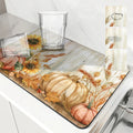 Axyaa Watercolor Pumpkin Absorbent Draining Dish Drying Mat