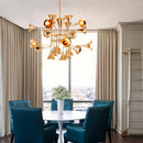 Axyaa Gold Trumpet Pendant Chandeliers - Modern Retro Horn Floor Light