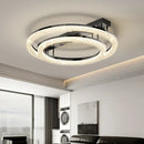 Axyaa Black Chandelier Round Ceiling Light Modern Elegant Pendant Lamp LED Lighting