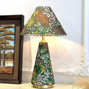 Axyaa Velvet Floral Desk Lamp - Antique Northeast Style, Bedroom Bedside Atmosphere