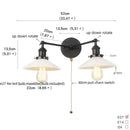 Axyaa Retro Industrial LED Wall Light 2 Heads Bedside Lamp