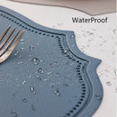 Axyaa Leather Placemat Set for Dining Table, Modern Nordic Kitchen Accessories