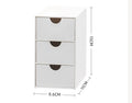 Axyaa 3-Tier Stackable Plastic Storage Drawer Rack White Multi-Purpose Organizer