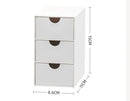 Axyaa 3-Tier Stackable Plastic Storage Drawer Rack White Multi-Purpose Organizer