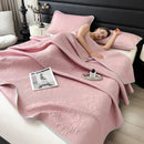 Axyaa Embroidered Summer Quilt: Lightweight Cooling Bedspread Duvet for Comfort and Style
