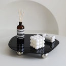 Axyaa Silver Acrylic Mirror Tray: Large Storage & Jewelry Organizer for Home & Kitchen