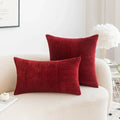 Axyaa Striped Corduroy Patchwork Cushion Cover - Modern Simple Throw Pillow Cover