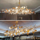 Axyaa Crystal Chandelier: Modern Art Branch Design for Living Room, Restaurant, Villa - Luxury Copper Decor