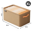Axyaa Wardrobe Organizer: Foldable Storage Box with Handle, Steel Frame for Pants & Sweaters