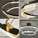 Axyaa Modern Minimalist Salon LED Chandelier for Bedroom, Living Room, Dining