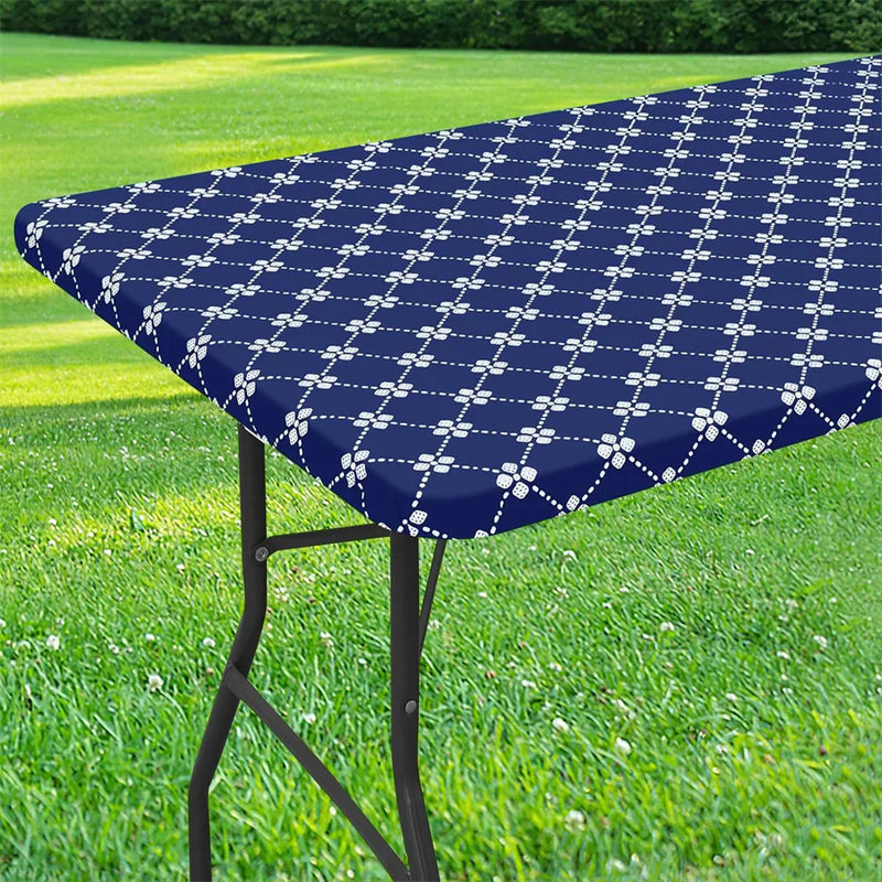 Axyaa Waterproof Elastic Table Cloth for Outdoor Picnics & Camping