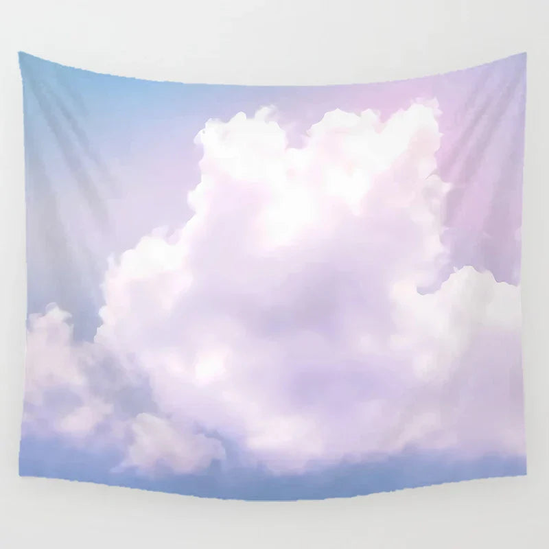 Axyaa Melodious Clouds Art Tapestry Wall Hanging - Hippie Bedroom Dorm Room Decor