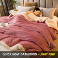 Axyaa Double Sided Wool Throw Blanket Queen Size Bed Cover