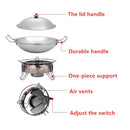 Axya Stainless Steel Portable Hot Pot/Outdoor Lamp/Cooking Stove - Restaurant Tableware