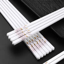 Axyaa Ceramic Chopsticks Set - Antibacterial, High Temperature Resistant, Non-slip Tableware