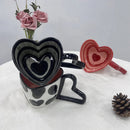 Axyaa Heart Shape Ceramic Coffee Mug 300ml Lovely Gift Unique Design
