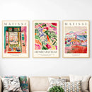 Matisse Retro Abstract Oil Painting Wall Art Set | Axyaa Exhibition Collection