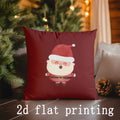 Axyaa Santa Claus Christmas Cushions for Sofa, Bedroom, Car - Rectangular Pillow Cover