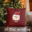 Axyaa Santa Claus Christmas Cushions for Sofa, Bedroom, Car - Rectangular Pillow Cover