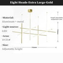 Axyaa Tube Chandeliers Light - Indoor Art Linear Pendant Lights for Home Decoration