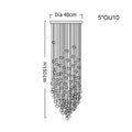 Axyaa Stone Crystal LED Chandelier Staircase Living Room Light