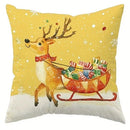Axyaa Festive Scenes Christmas Pillow Covers for Sofa Bedroom Car