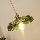 Axyaa Green Glass LED Pendant Hanging Lamp for Home Decor