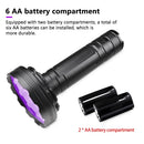 Axya UV Flashlight 395nm Black Light LED Torch for Pet Urine Stains Detection